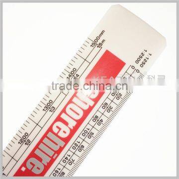 Kearing Camber Plastic Metric Professional Measuring Tool Flat Oval Scale Rulers for Architects and Engineers # 8505 photo-3