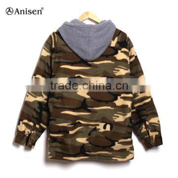 Oem Service Winter Custom Polar Fleece Hunting Men Coat photo-2