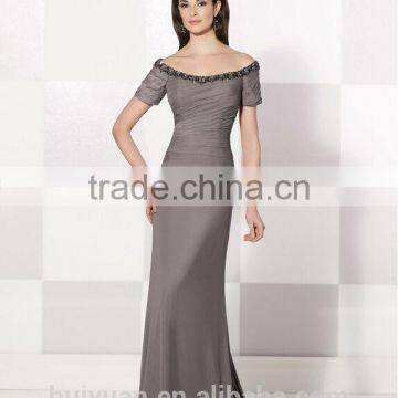 2 colors cap sleeve chiffon full lenth beautiful night gowns long