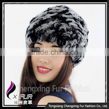CX-C-191A Women In Stock Fashion Wholesale Rex Rabbit Fur Beanie Hat photo-2