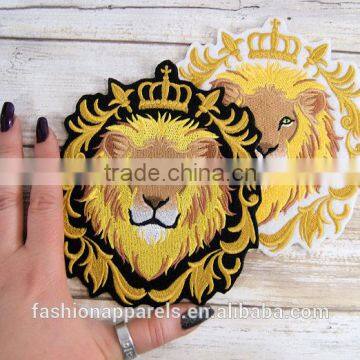 Custom High Quality Embroidered Lion Patch for Clothes Embroidery Patch Made in China Choose Size/color photo-5