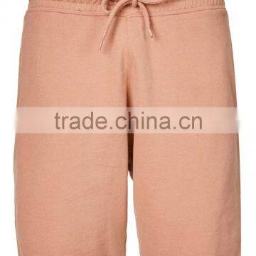 MGOO Foshan Manufacturer Pink Ribbed Jersey Shorts Fashion Comfortable Draw String Raw Hem Knee Length Shorts photo-2