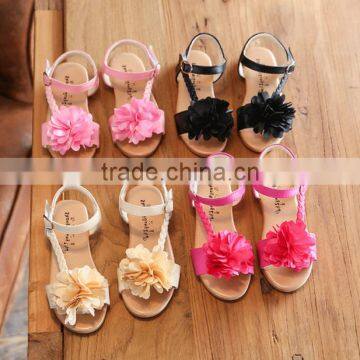 FC1992 girl princess shoes flowers 2017 non-slip children sandals