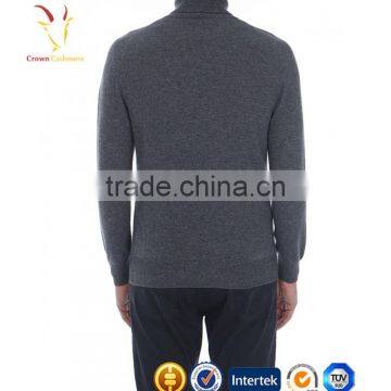 High Neck 100% Wool Cashmere Knit Men Sweater photo-2