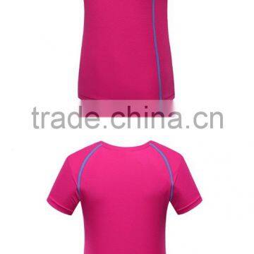 Hot Sale Plain Women/ladies Blank 100%polyester Sport Dry Fit Summer T-shirts photo-2
