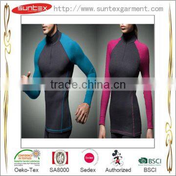 SUNTEX Wholesale Women Fitness Sport Wear Bodybuilding Compression Shirts