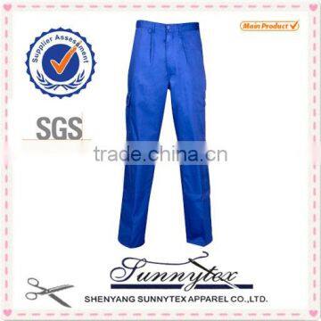 Sunnytex China best selling multipockets blue wear work trousers