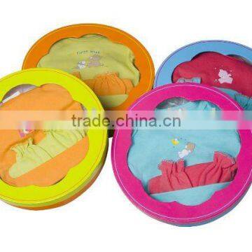 baby Round shape box 3pcs/baby garment/baby clothing