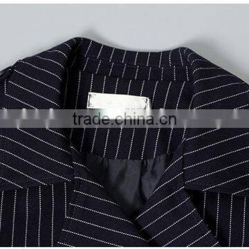 2016 Latest Designs Lady Formal Stripe Winter Women Long Coat photo-5