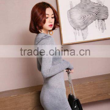 Blank Wholesale Long Tight Fit Cotton t Shirt Dress for Women photo-3