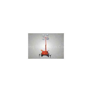 4 * 1000w MH / HPS Bulbs Trailer Mounted Light Towers Of 6m High Mast