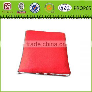 Polyester fleece travel blanket and pillow