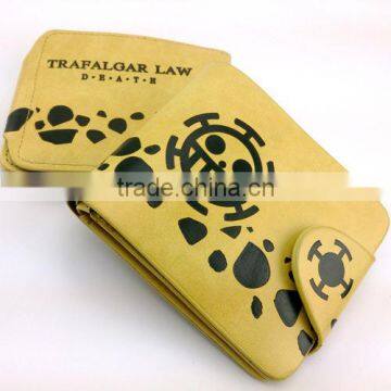 One Piece Trafalgar Law Logo Cartoon Coin Purse Chopper Anime Short Wallet