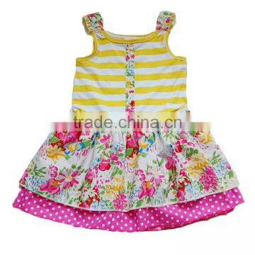 New Fashion Design Little Girls Boutique Clothing Valentine's Dress Baby Girl Clothes Cheap photo-2