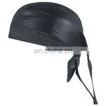 Black leather cap/ Ivy Black leather Cap