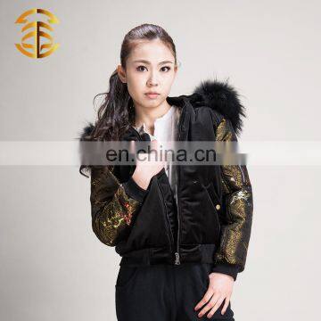 Wholesale OEM Service Winter Women Casual Thick Bomber Jacket