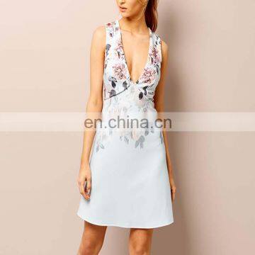 New model floral print shift elegant ladies dinner alibaba dresses