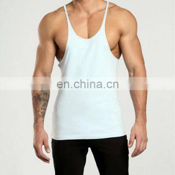 mens new design fitness wear white singlets