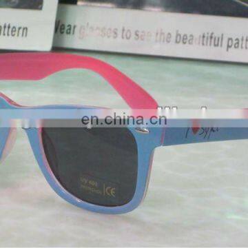 two tone color sunglasses(pink & blue)