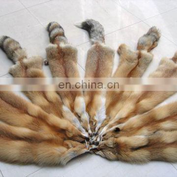 100% Real Tanned Red Fox Fur Skin/ Red Fox Fur Pelt For Garment