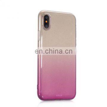 2017 Color Gradual Change Ultra Slim Transparent Soft TPU Back Cover Case for iPhone X