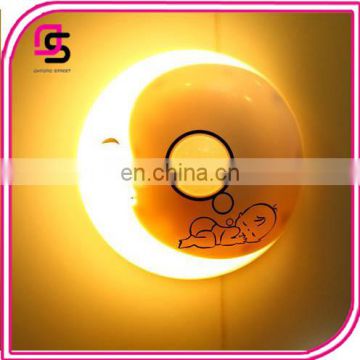 2017 New fashion cute electric LED nightlight cartoon moon night lamp