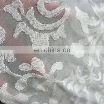 Poly chiffon with cotton embroider