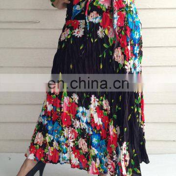 hippie clothing wholesale Long Maxi Summer Womens Floral Print Casual Skirts