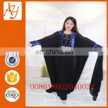 Dubai islamic clothing ice silk family warm kaftan abaya