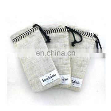 Custom Personalized Sunglasses Sleeve Sunglasses Cover Two Tone Cotton Jute Felt Microfiber Sunglasses Pouch photo-4