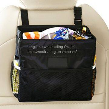 waterproof polyester leakproof auto litter bag with side pockets