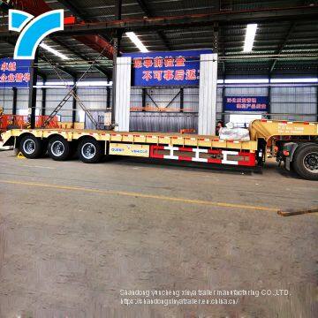 New arrival 2/3/4 axles 40ft flatbed truck semi-trailer container flatbed trailer low bed truck trailer