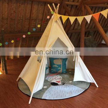 China supplier natural cotton canvas kids play teepee indian tent