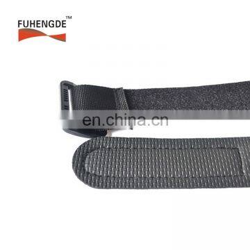 Wholesale Black elastic hook and loop straps with a Buckle