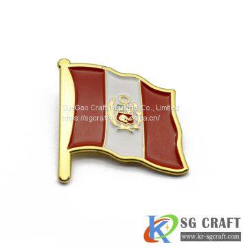 Wholesale custom high quality hard enamel  Flag metal lapel pin