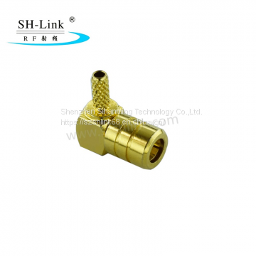 RF Coaxial SMB Female Jack Crimp Right Angle Connector for BT3002 Cable
