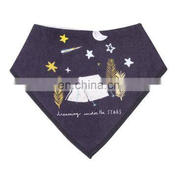 Soft Organic Cotton With Snaps for Teething Drooling Newborn Cotton Baby Organic Burp Cloths Cotton Baby Bandana Bibs photo-4