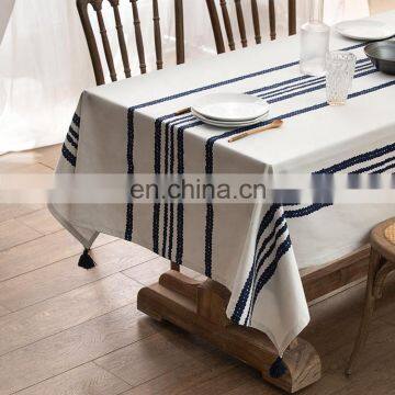 Decorative home accessories 100% cotton printed kitchen dining table cover tablecloth