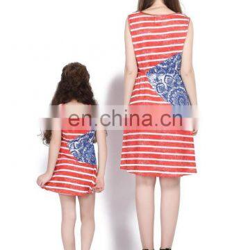 2019 Summer Red and White Stripes Matching Outfits For Mother And Daughter (this Link for Girls,1-12years) photo-4
