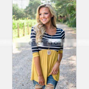 2019 New Kids Girls Dresses Family Set Women Top Long Sleeve Striped Splice (this Link for MOM) photo-4