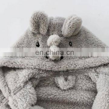 High Quality Bear Face Design Baby Hooded Bath Robe,super Soft Bathrobe for Babies photo-3