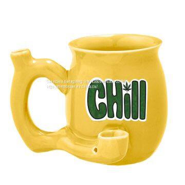 OEM design customs logo drinkware Mugs Drinkware Type and CE/EU Certification tea cups Ceramic 3D smoke pipe mug for coffee bar