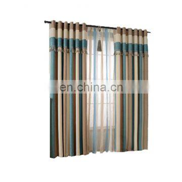 Hot Selling 100% Polyester Ready Made Blackout Window Curtains Rideaux For The Living Room With Attached Valance photo-2