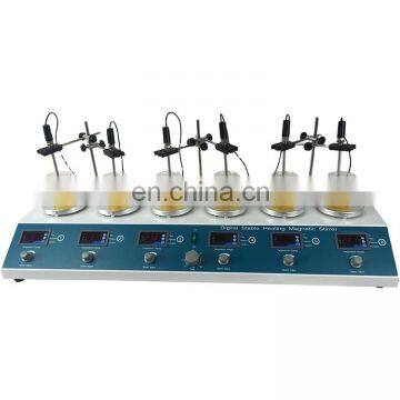 Laboratory LED Digital Compact High Temperature Six-in-one Heating Magnetic Stirrer with Hot Plate