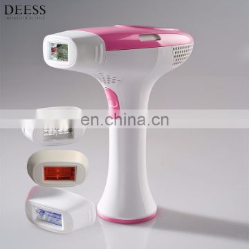 deess IPL laser hair removal machine with changeable flash lamp and built-in skin tone sensor