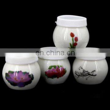 Porcelain Flower Patten Nail Art Dappen Dish Liquid Powder Container