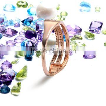 14K Rose Gold Ring With Diamonds photo-4