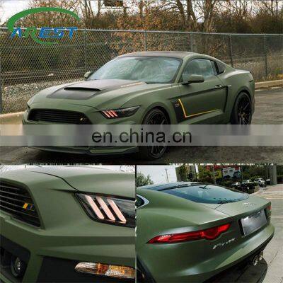 20/30..58x152cm Car Styling Stickers Army Green Matte Flim PVC Vinyl Wrap Car Body Film for Motorcycle Bicycle Auto Accessories