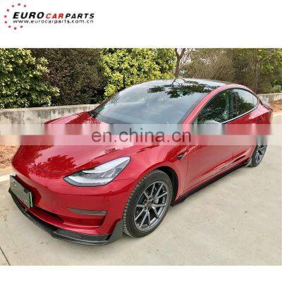 Model3 Carbon Fiber Auto Parts for Model 3 V-style Auto Parts for Model3 2017-2019 Front Lip Side and Diffuser photo-2