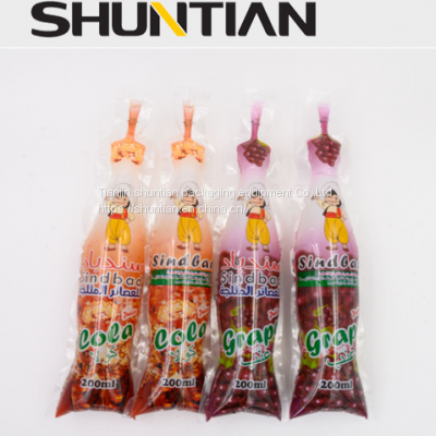 China manufacturers injected drink bottle shaped pouch 100ml/150ml/200ml/250ml